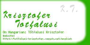krisztofer totfalusi business card